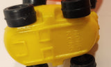 Vintage 1960s Futuristic Looking Red, Orange, Yellow Plastic Toy Car Vehicles Made in Hong Kong