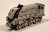 2009 Mattel Gullane Thomas & Friends Talking Spencer Train Engine Locomotive Silver 3 3/4" Long Magnetic Die Cast Toy Vehicle