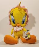 2005 Ganz Warner Bros. Looney Tune Tweety Bird with Pink Bonnet Hat 15" Stuffed Plush Toy New with Tags