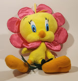 2003 Nanco Warner Bros. Looney Tune Tweety Bird with Pink Flower Hat 15" Stuffed Plush Toy