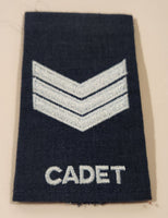 Royal Canadian Air Cadets Sergeant Three Chevrons Embroidered Patch Badge
