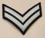Royal Canadian Air Cadets Corporal Two Chevrons Embroidered Patch Badge