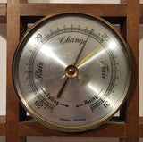Vintage Wooden Grid 6" Weather Barometer Made in West Germany