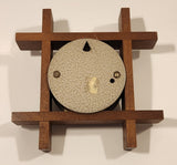 Vintage Wooden Grid 6" Weather Barometer Made in West Germany