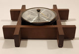 Vintage Wooden Grid 6" Weather Barometer Made in West Germany