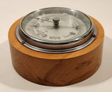 Vintage Heavy Wooden 5 1/4" Weather Barometer British Made