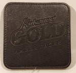 Kokanee Gold Amber Lager Dark Brown Leather Beverage Drink Coaster
