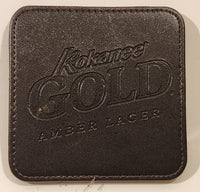 Kokanee Gold Amber Lager Dark Brown Leather Beverage Drink Coaster