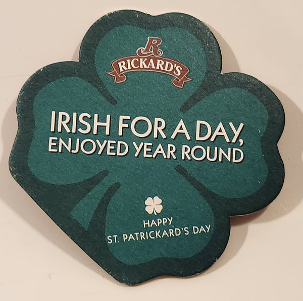 Rickard's Irish For A Day, Enjoyed Year Round Happy St. Patrickard's Day Paper Beverage Drink Coaster