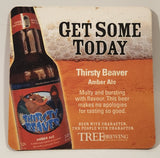 Tree Brewing Kelowna BC Thirsty Beaver Paper Beverage Drink Coaster