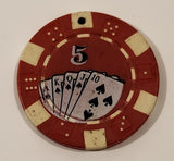 $5 Coin Red Token Poker Chip