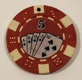 $5 Coin Red Token Poker Chip