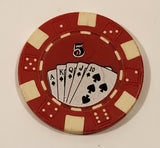 $5 Coin Red Token Poker Chip