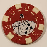 $5 Coin Red Token Poker Chip