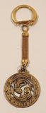 Vintage Pisces Feb 16 Mar 21 Prudent Industrious Imaginative Gold Tone Metal Keychain