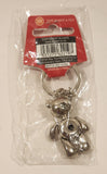 Elgate United Kingdom British Teddy Bear Silver Look Metal Keychain Keyring New in Package