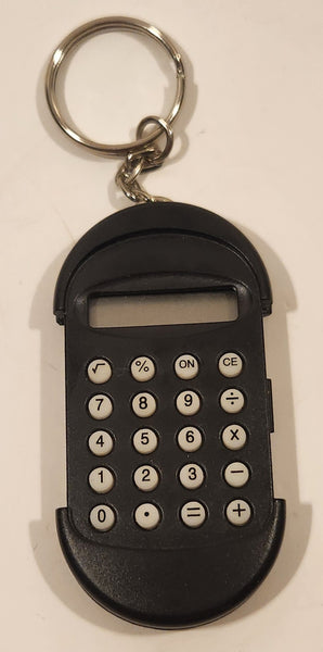 Black Calculator Plastic Keychain