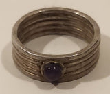 Vintage Purple Amethyst Sterling Silver Dinner Ring