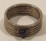 Vintage Purple Amethyst Sterling Silver Dinner Ring