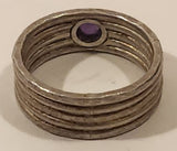 Vintage Purple Amethyst Sterling Silver Dinner Ring