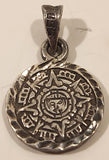 Vintage Mexican Mayan Calendar Sterling Silver Pendant