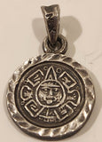 Vintage Mexican Mayan Calendar Sterling Silver Pendant