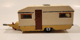 Vintage 1978 Lesney Matchbox Super Kings K-69 Europa Caravan Camper Trailer Cream White Die Cast Toy Car Vehicle