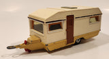 Vintage 1978 Lesney Matchbox Super Kings K-69 Europa Caravan Camper Trailer Cream White Die Cast Toy Car Vehicle