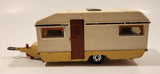 Vintage 1978 Lesney Matchbox Super Kings K-69 Europa Caravan Camper Trailer Cream White Die Cast Toy Car Vehicle