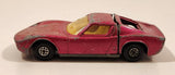 Vintage 1978 Lesney Matchbox Speed Kings K-24 Lamborghini Miura Pink Die Cast Toy Car Vehicle
