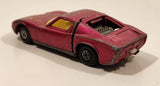 Vintage 1978 Lesney Matchbox Speed Kings K-24 Lamborghini Miura Pink Die Cast Toy Car Vehicle