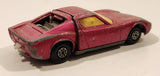 Vintage 1978 Lesney Matchbox Speed Kings K-24 Lamborghini Miura Pink Die Cast Toy Car Vehicle