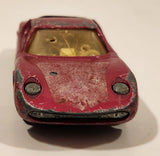 Vintage 1978 Lesney Matchbox Speed Kings K-24 Lamborghini Miura Pink Die Cast Toy Car Vehicle