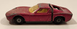 Vintage 1978 Lesney Matchbox Speed Kings K-24 Lamborghini Miura Pink Die Cast Toy Car Vehicle