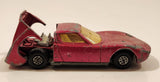 Vintage 1978 Lesney Matchbox Speed Kings K-24 Lamborghini Miura Pink Die Cast Toy Car Vehicle