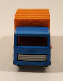 Vintage 1982 Lesney Matchbox Superfast No. 36 Colectomatic Refuse Truck Blue and Orange Garbage Pickup Die Cast Toy Car Vehicle with Sliding Compactor