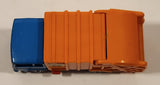 Vintage 1982 Lesney Matchbox Superfast No. 36 Colectomatic Refuse Truck Blue and Orange Garbage Pickup Die Cast Toy Car Vehicle with Sliding Compactor