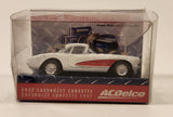 Kinsmart 1957 Chevrolet Corvette AC Delco White Pull Back Die Cast Toy Car Vehicle New in Box