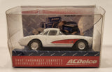 Kinsmart 1957 Chevrolet Corvette AC Delco White Pull Back Die Cast Toy Car Vehicle New in Box