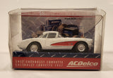 Kinsmart 1957 Chevrolet Corvette AC Delco White Pull Back Die Cast Toy Car Vehicle New in Box