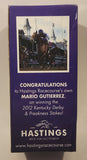 2012 Hastings Bred For Excitement Mario Gutierrez Equestrian Horse Racing 7 1/4" Tall Resin Bobblehead Figure New in Box Signed