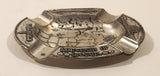 Vintage Souvenir of Canada Engraved Map and Landmarks Metal Cigarette Ashtray