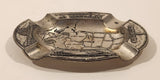 Vintage Souvenir of Canada Engraved Map and Landmarks Metal Cigarette Ashtray