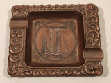 Vintage World Trade Center New York City Copper Metal Cigarette Ashtray
