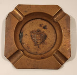 Vintage WWII Lens Shield Embossed Copper Metal Cigarette Ashtray
