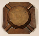 Vintage WWII Lens Shield Embossed Copper Metal Cigarette Ashtray