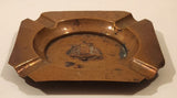 Vintage WWII Lens Shield Embossed Copper Metal Cigarette Ashtray