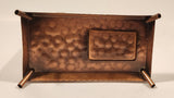 Vintage MCM Gregorian Cigarette Holder Hammered Copper Metal Smokers Stand