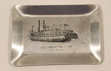 Vintage Steamboat Natchez New Orleans Aluminum Metal Cigarette Ashtray