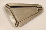 Vintage Obtuse Triangle Three Slot Silver Plated Cigarette Ashtray